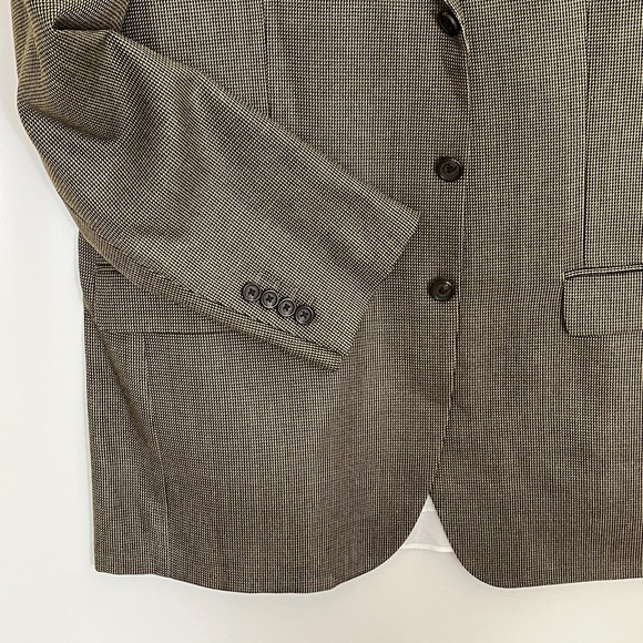 Ralph‎ Ralph Lauren 44L Silk Wool Sport Coat Brown Houndstooth Old Money Classic - Picture 8 of 8